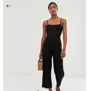 NWT Stradivarius Jumpsuit with Open Tie Back